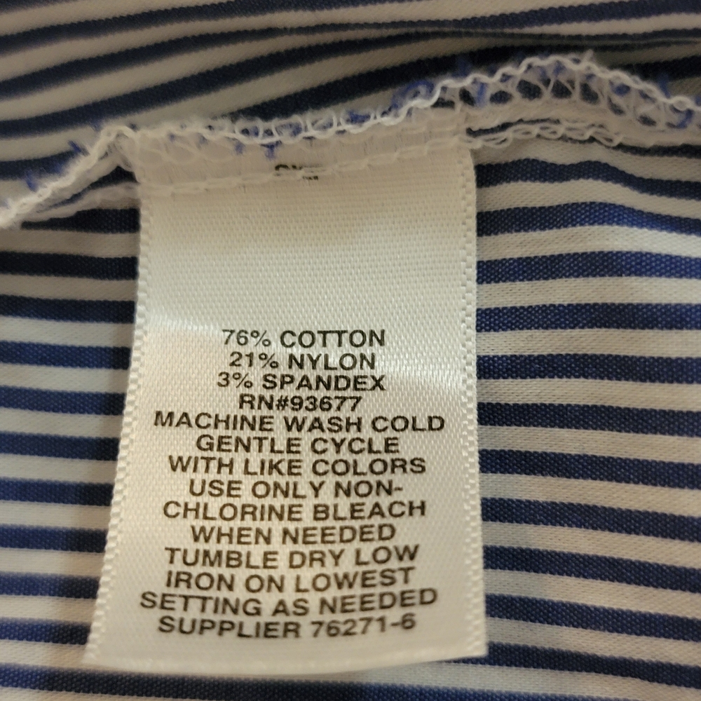 Belle Sky Striped Cold-Shoulder Blouse with Tie Bow Accents Small Nautical - Picture 5 of 5